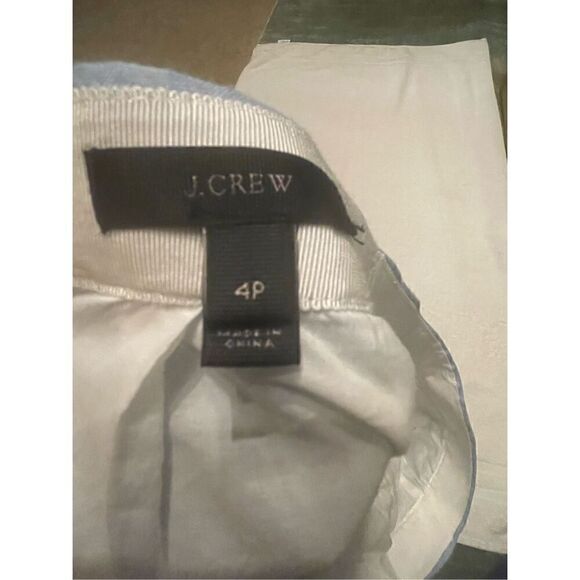 JCrew Linen Palm Print Mini Skirt Blue Size 4P - Picture 5 of 11